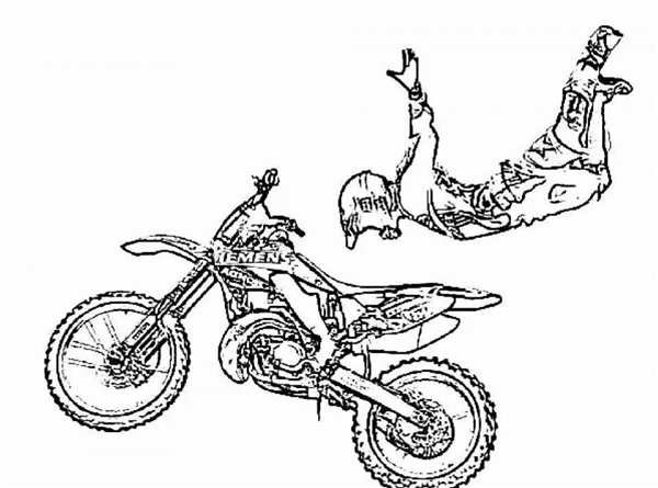 Раскраска мотоцикла Honda CBR 600