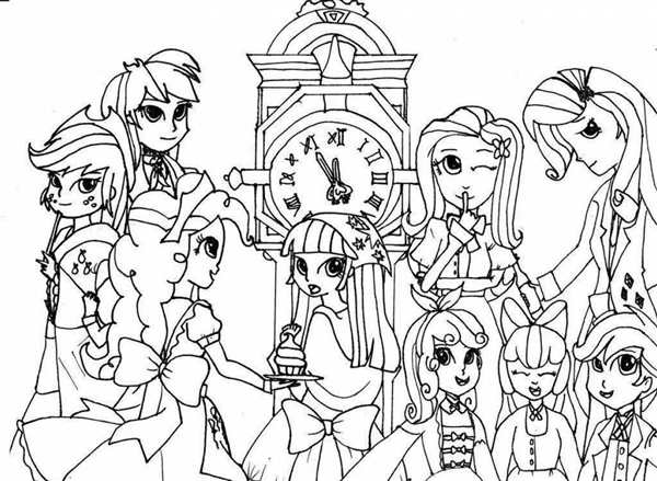 My little Pony Эквестрия герлз раскраски