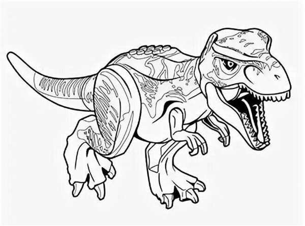 T-Rex мир Юрского периода раскраска