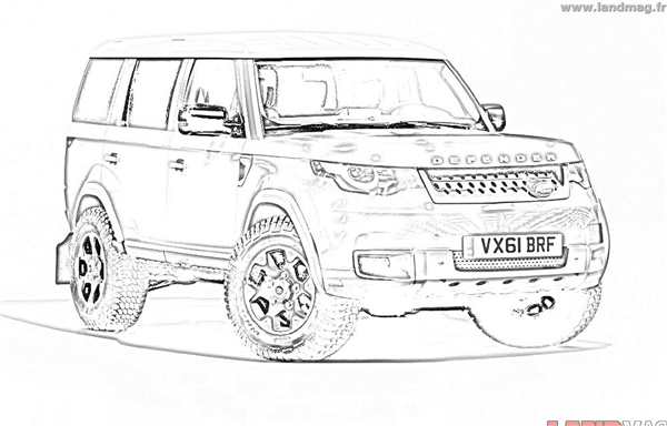 Land Rover Discovery 4 раскраска