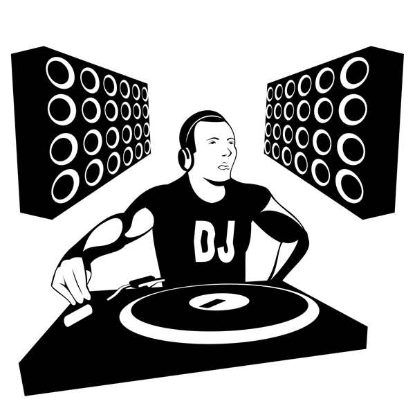 Раскраска DJ Звуки для Веселья и Творчества