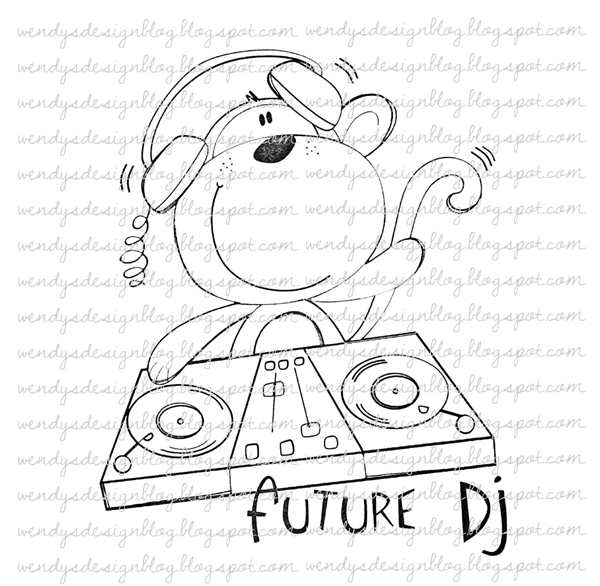 Раскраска DJ Звуки для Веселья и Творчества