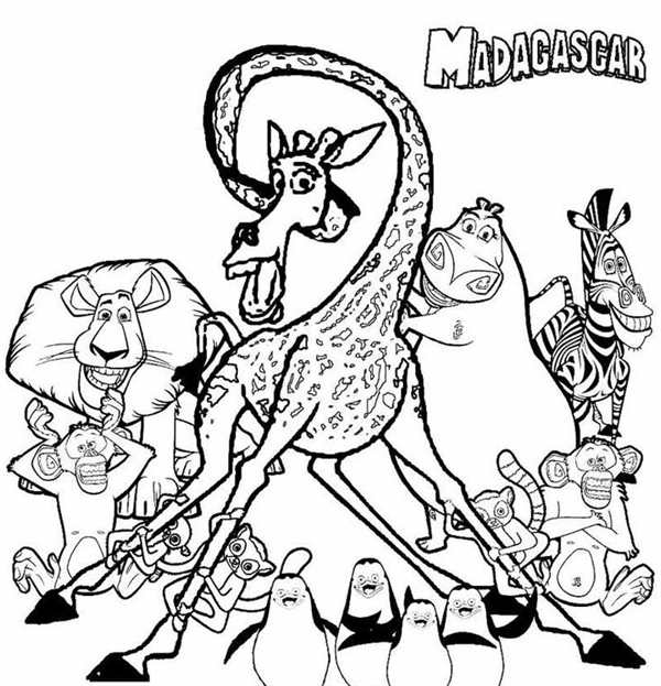 Мадагаскар раскраска
