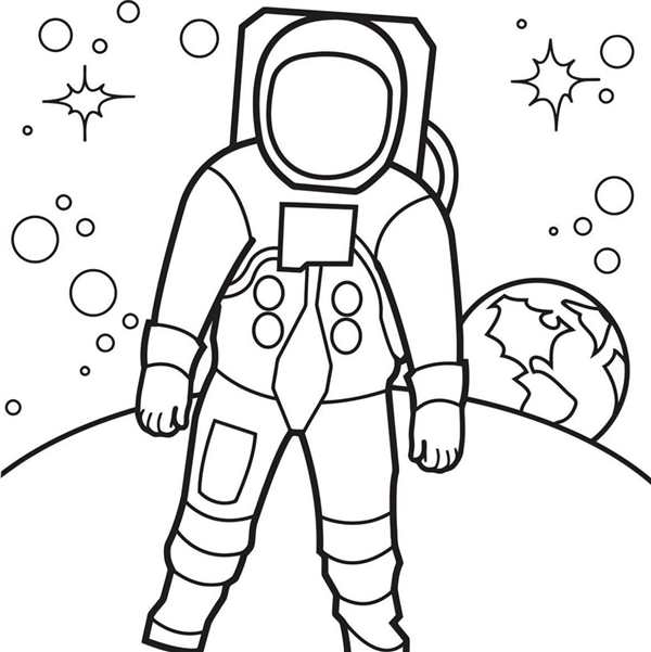 Космонавт раскраска
