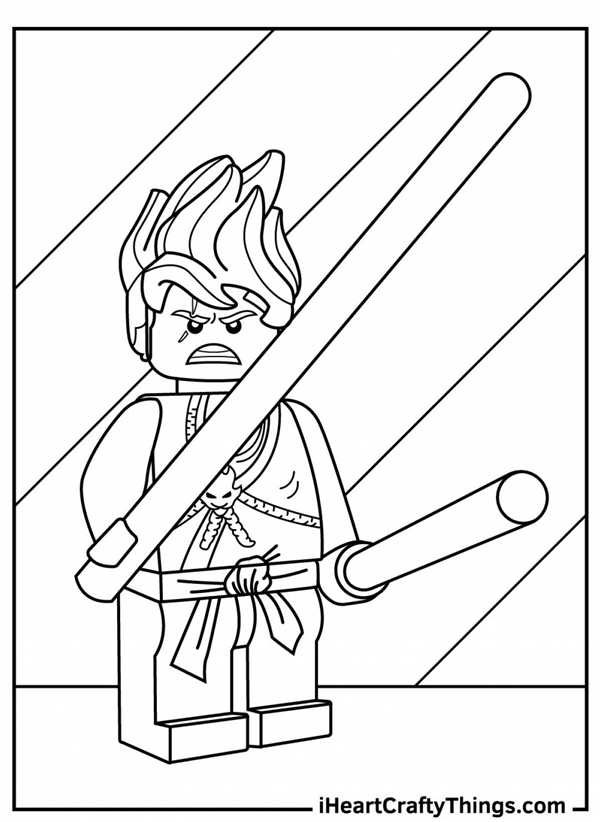 Раскраска для детей Ninjago Cole ZX