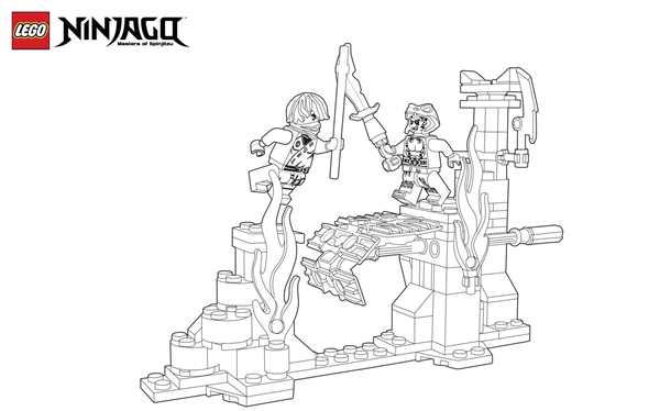 Раскраска для детей Ninjago Cole ZX