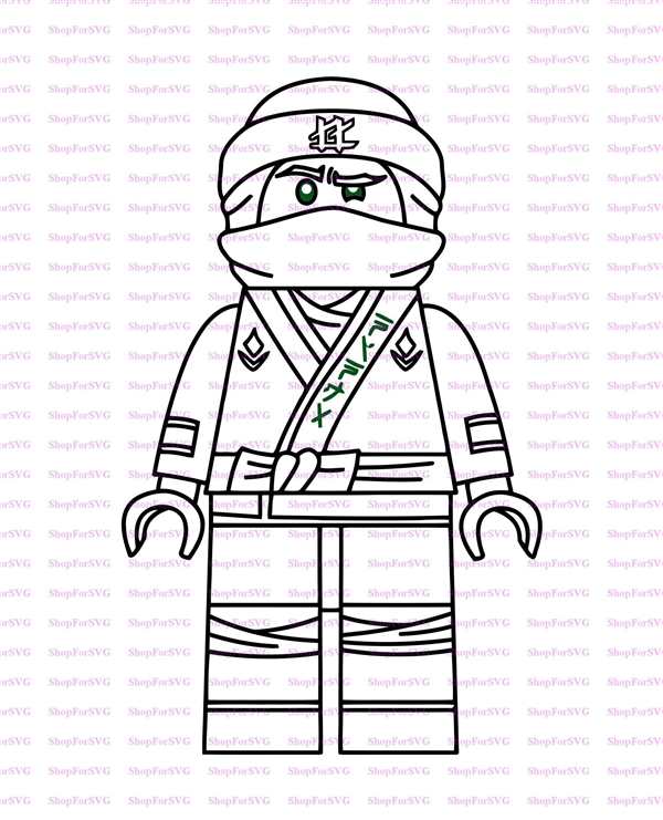 Раскраска для детей Ninjago Cole ZX