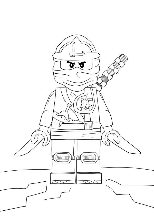 Раскраска для детей Ninjago Cole ZX