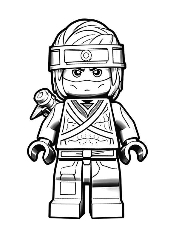Раскраска для детей Ninjago Cole ZX