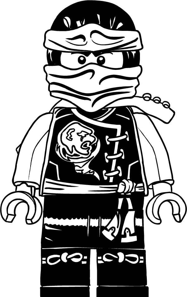 Раскраска для детей Ninjago Cole ZX