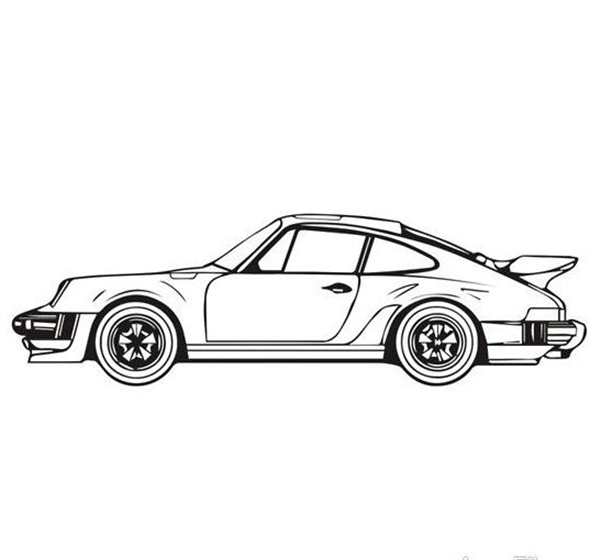 Порше 911 турбо рисунок
