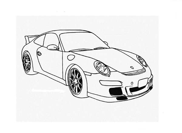 Раскраска Порше 911 Спайдер