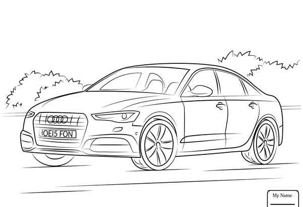 Разукрашка Audi r8