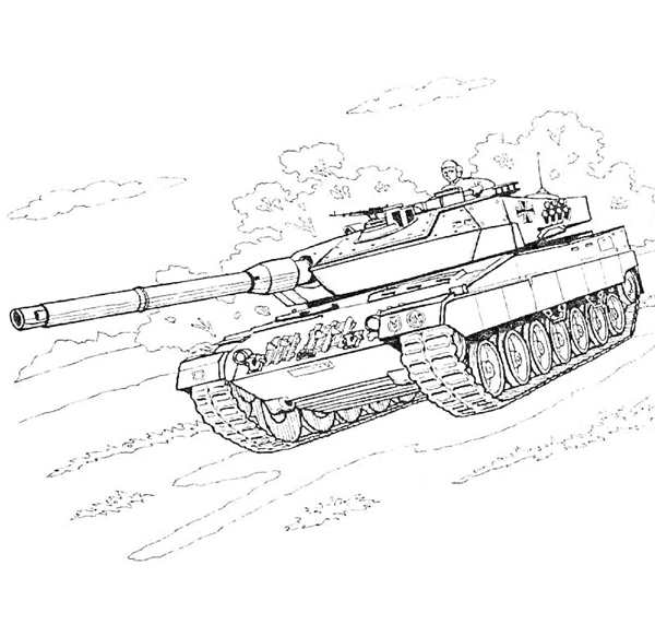 Раскраска танк т 90