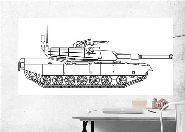 Раскраска для детского творчества Танк Leopard 2 A5