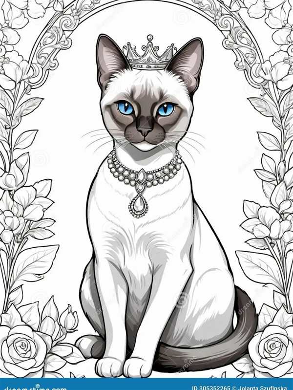 Сиамская кошка раскраска