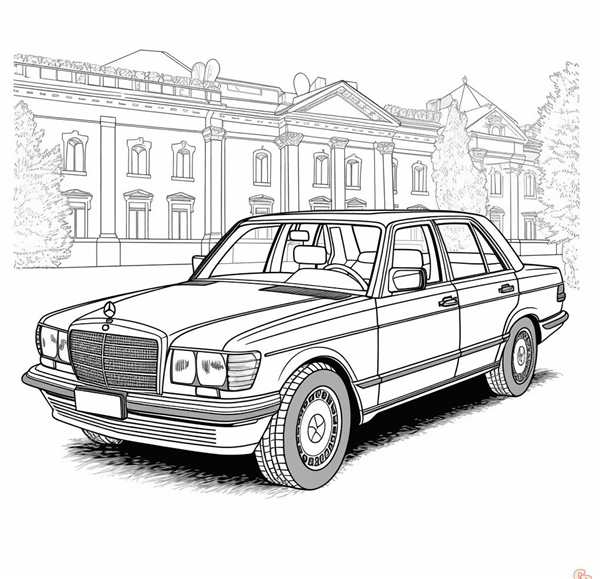 Раскраска для Мерседес Бенц EКлассCreative Fun for All Ages