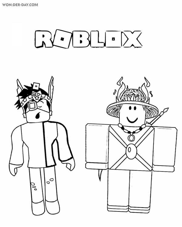 Roblox раскраска скины