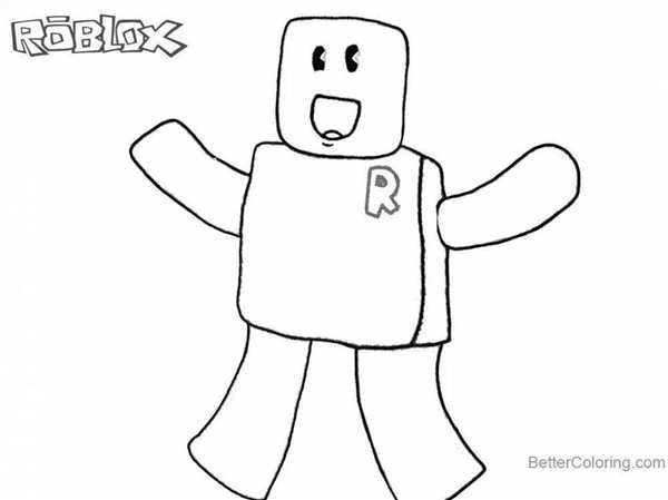 Раскраска для Рoblox Нуба