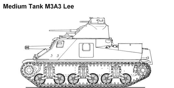 Раскраска для Среднего Танка M4