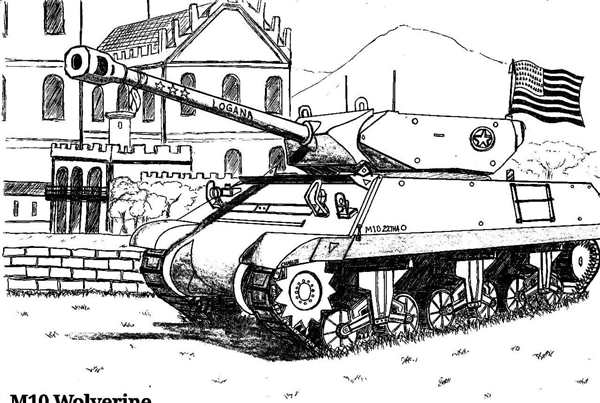 Раскраска для танка T55 А41 Центурион MK13