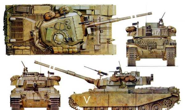 Раскраска для танка T55 А41 Центурион MK13