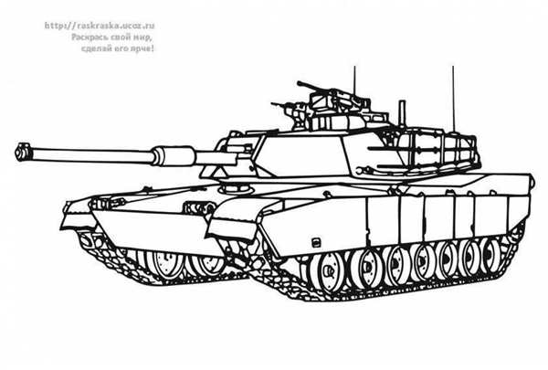 Раскраска для Танка Т80BV Веселое Приключение для Детей и взрослых