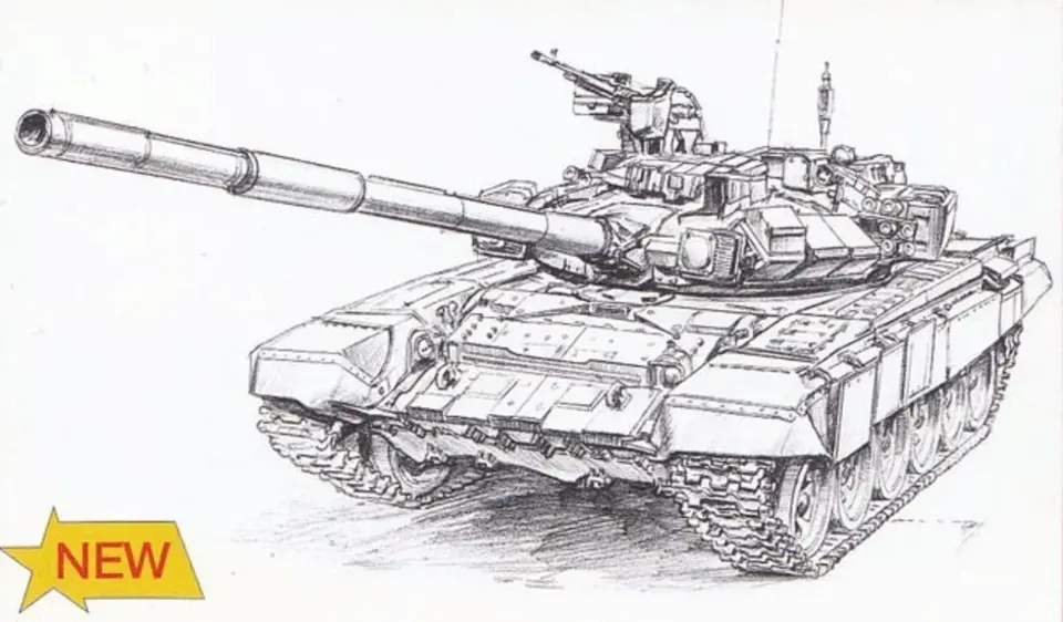 Раскраска для Танка Т80BV Веселое Приключение для Детей и взрослых