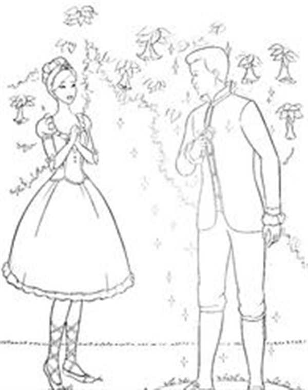 Раскраска Барби и Кен