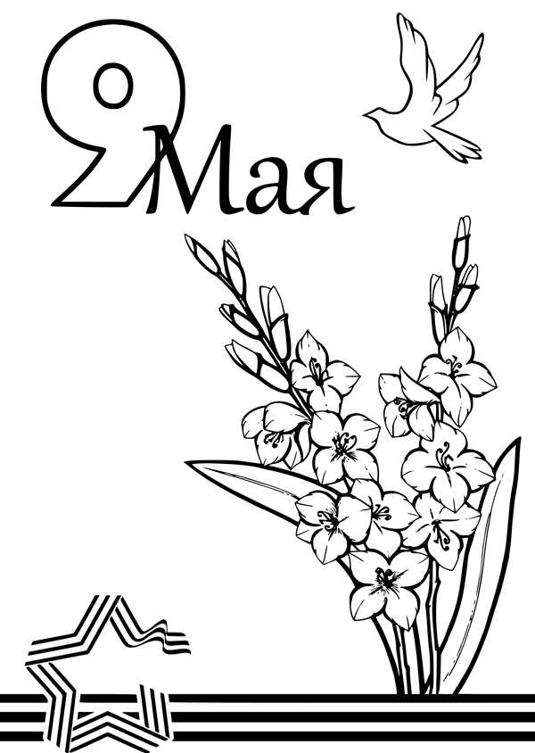 Раскраска 9 мая