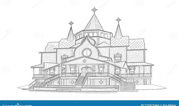 Раскраска Домик Дедушки Мороза