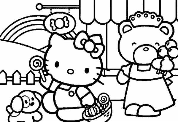 Hello, Kitty! Раскраска