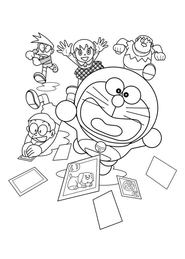 Doraemon рисунок карандашом