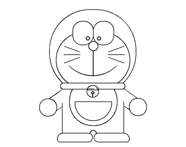 Кот Дораэмон раскраска