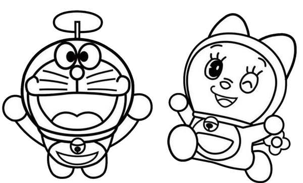 Doraemon line Art