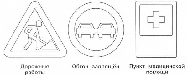 Дорожные знаки раскраска