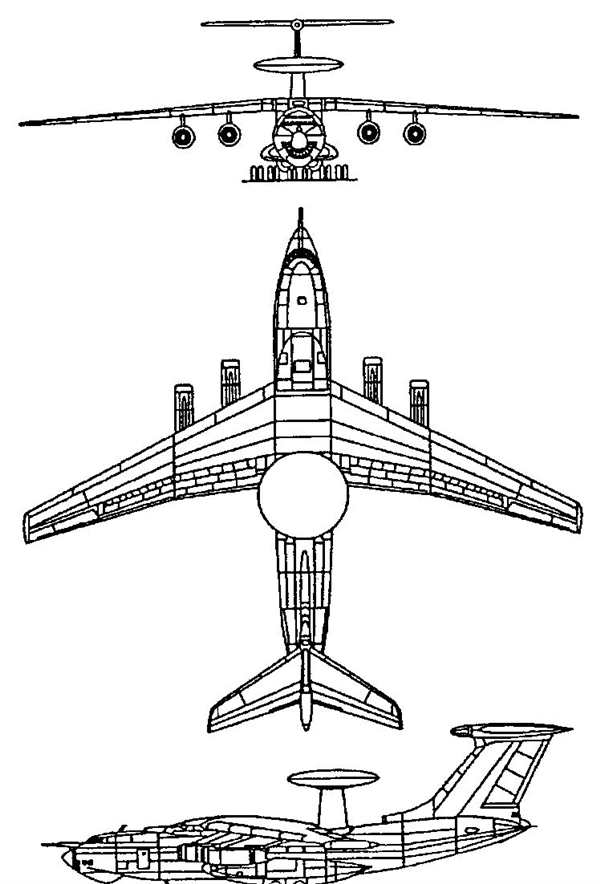 Раскраска Дозорный Самолёт А50