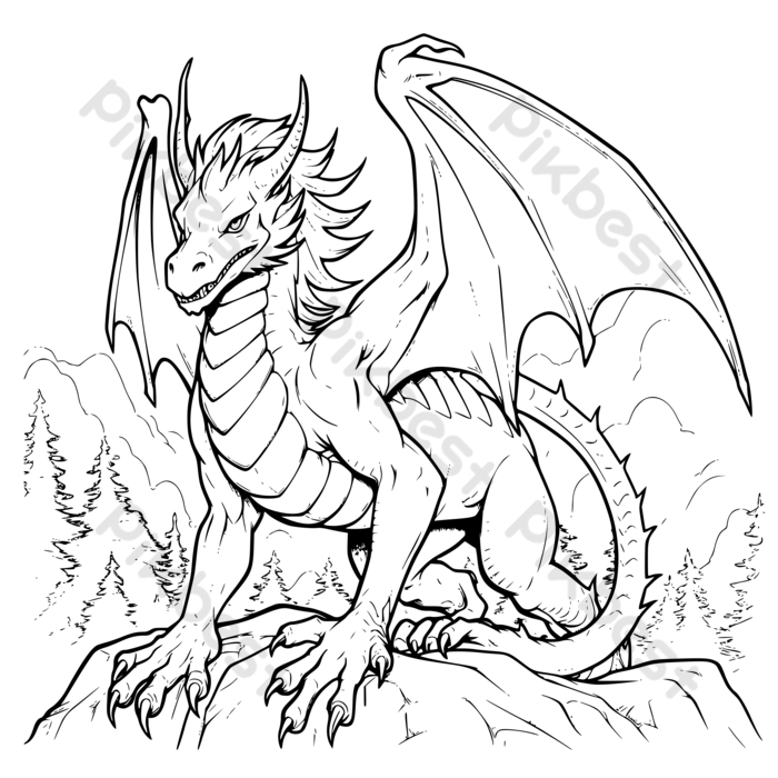 Раскраска драка