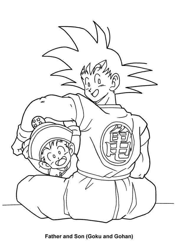 Раскраска Dragon Ball z