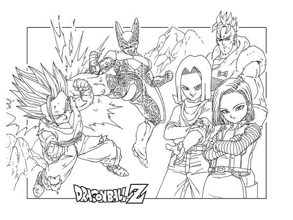 Раскраска Dragon Ball z