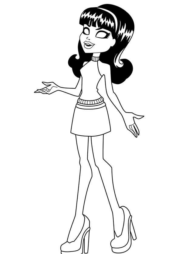 Monster High раскраски Дракулаура