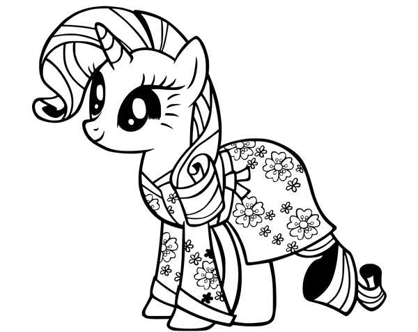 My little Pony раскраска Рарити