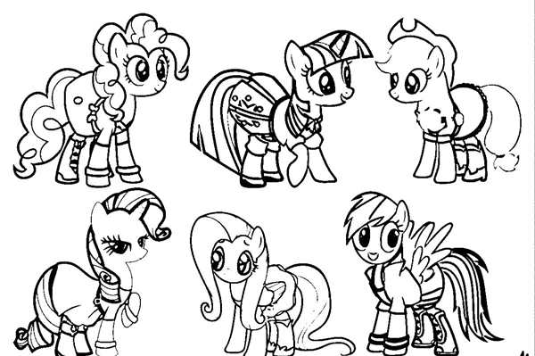 My little Pony раскраска