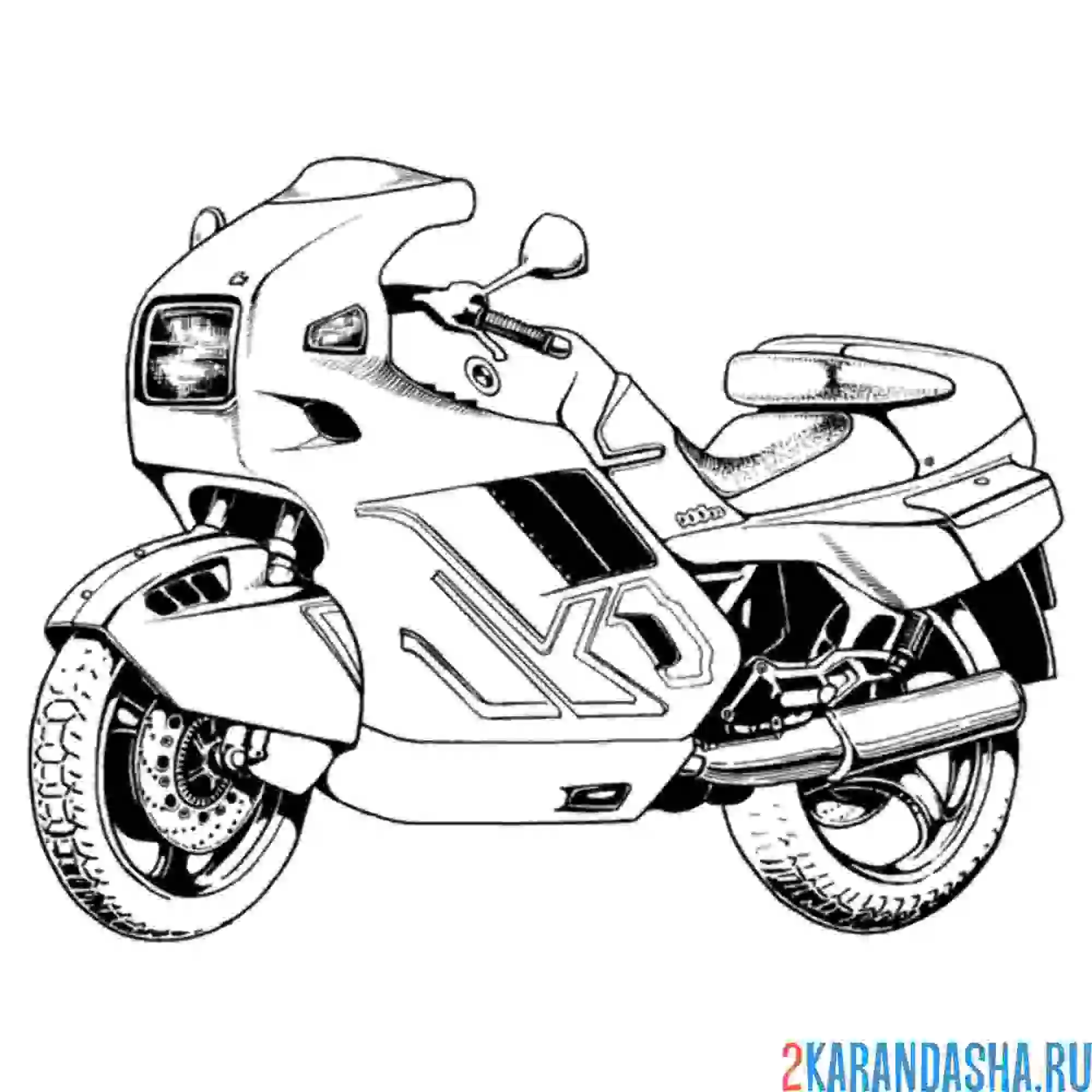 Раскраска мотоцикл Honda cbr1000rr