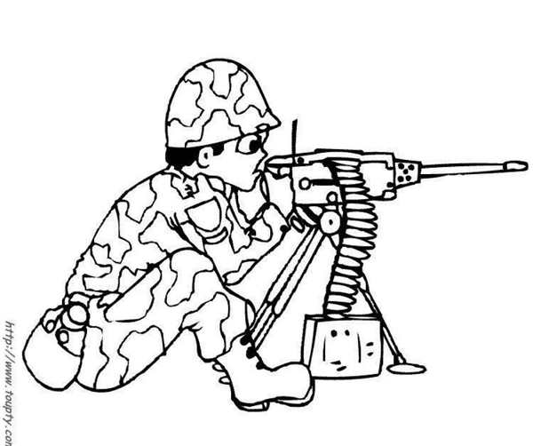 Раскраска Два Солдата с ПЗРК