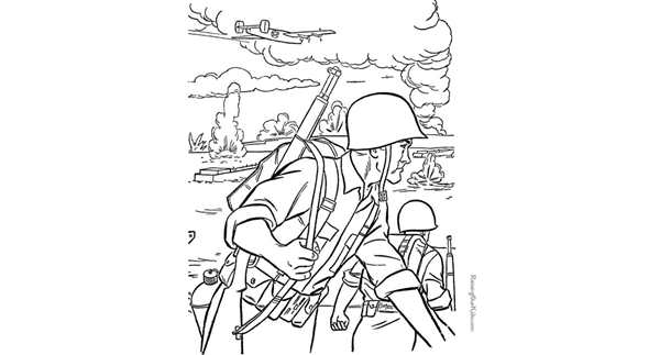 Военные раскраски для детей