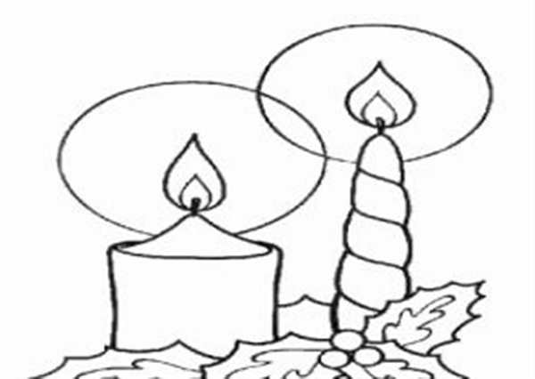 Новогодняя свеча раскраска