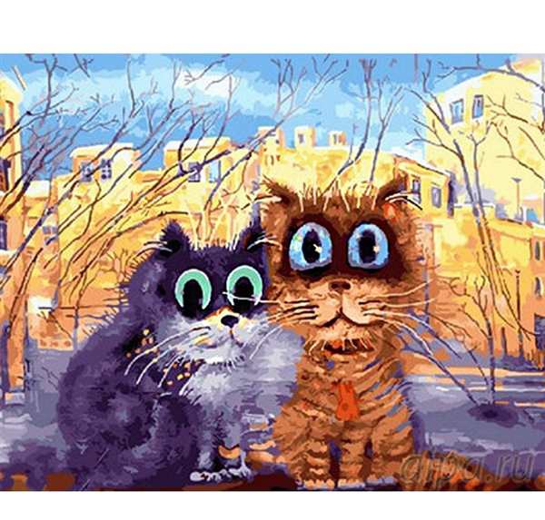 Кошки. Раскраска