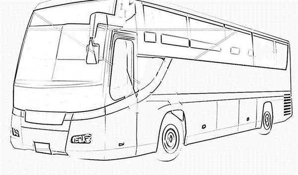 Автобус раскраска для детей