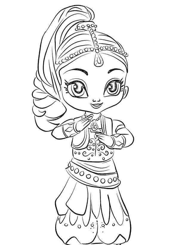 Shimmer and Shine раскраска